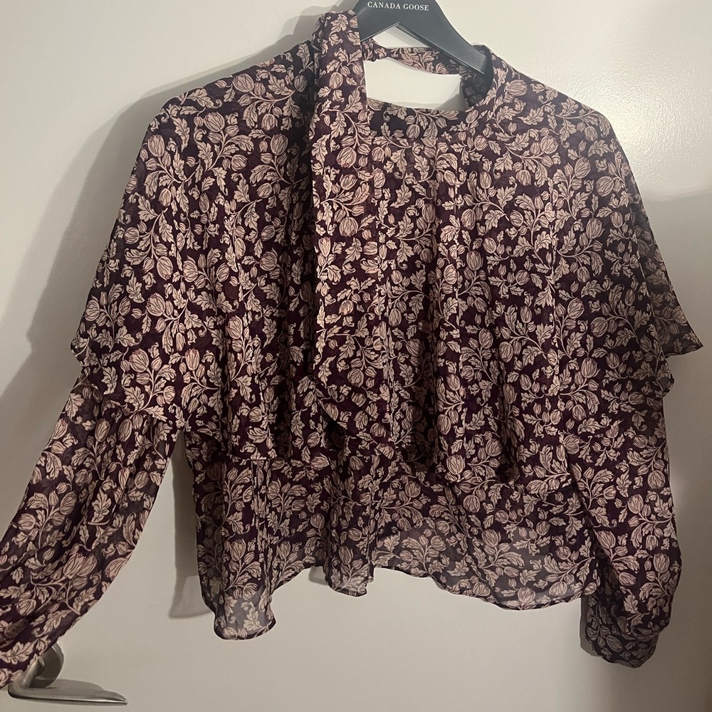 Zara floral blouse